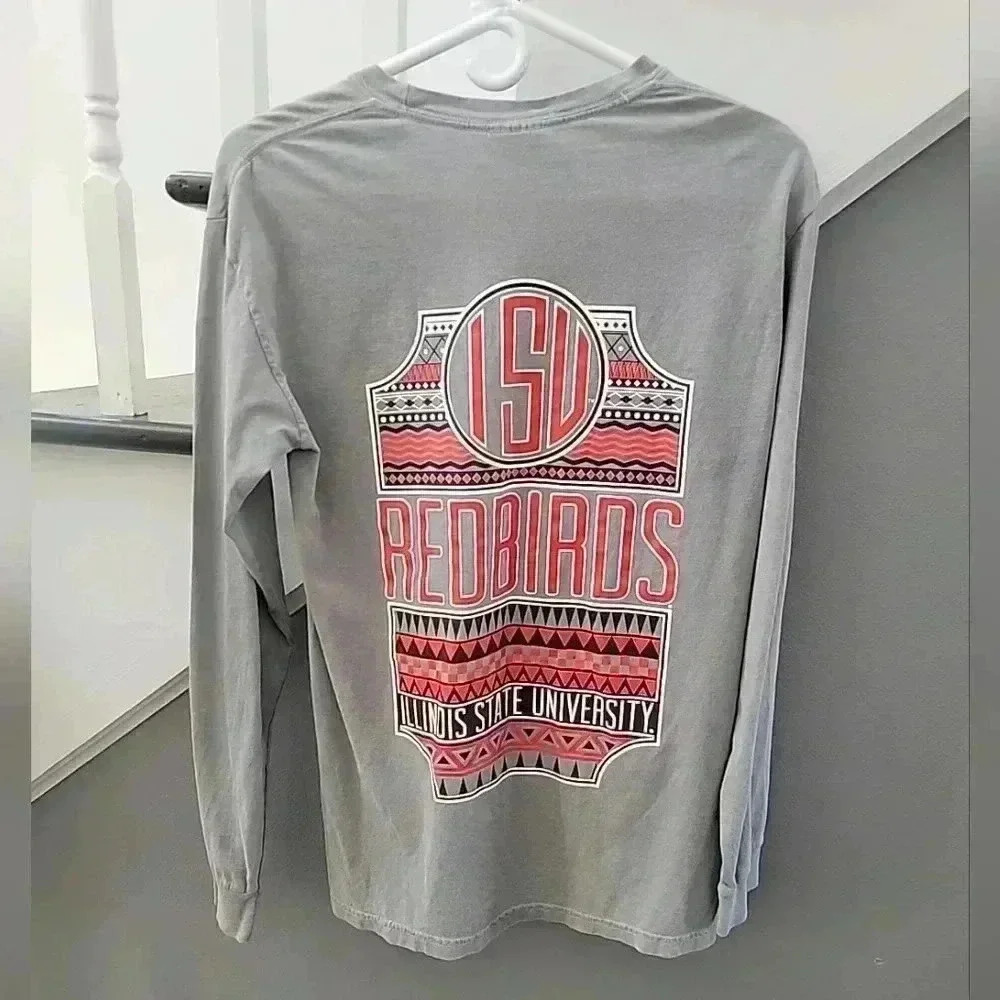 Illinois State Redbirds Football Long Sleeve T Shirt Unisex Small Comfort Fall